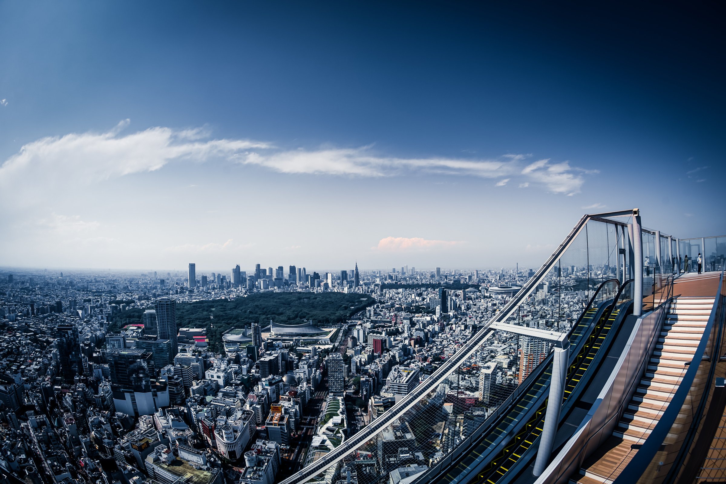 Tokyo skyline seen from the Shibuya Sky